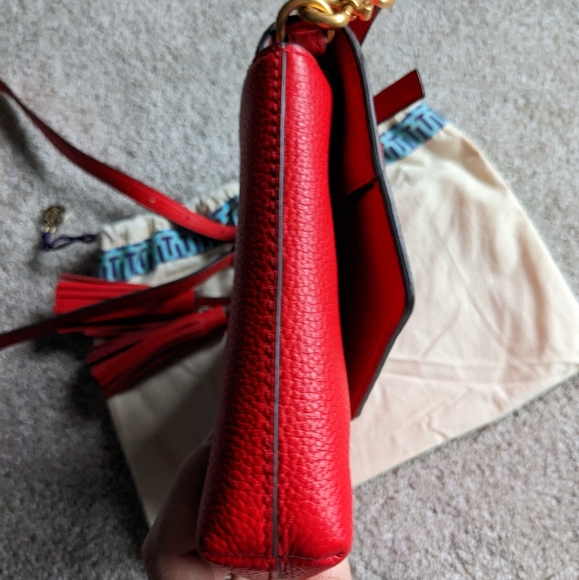 Tory Burch red McGraw crossbody purse handbag EUC - Picture 3 of 11
